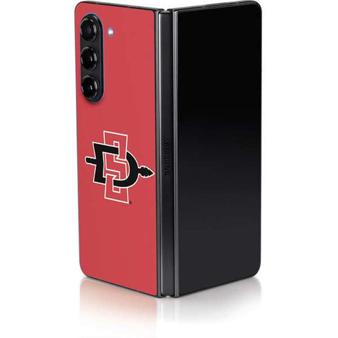 San Diego State University Aztecs Red Logo Galaxy Z Fold5 5G Skin